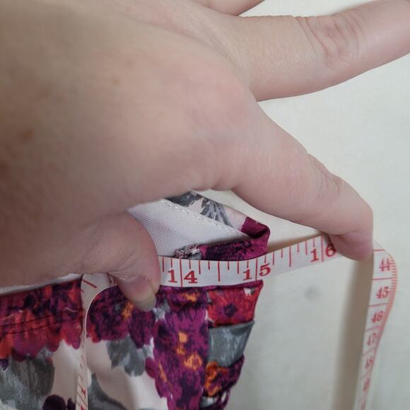 Forever 21 babydoll corset top purple floral size Med Y2K Sexy Garden Girl Fairy - Picture 6 of 7